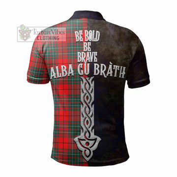 Cheyne Tartan Family Crest Polo Shirt Alba Gu Brath Be Brave Lion Ancient Style - Tartan Vibes Clothing