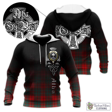 Cheyne Tartan Knitted Hoodie Featuring Alba Gu Brath Family Crest Celtic Inspired - Tartan Vibes Clothing