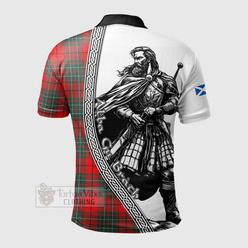 Cheyne Tartan Clan Crest Polo Shirt with Highlander Warrior Celtic Style - Tartan Vibes Clothing