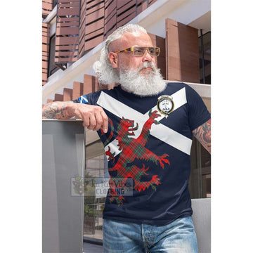 Cheyne Tartan Lion Rampant Cotton T-shirt Proudly Display Your Heritage with Alba Gu Brath and Clan Name Men's Shirt - Tartan Vibes Clothing