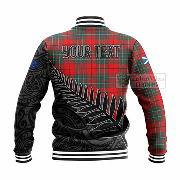 Cheyne Crest Tartan Baseball Jacket with New Zealand Silver Fern Half Style - Tartan Vibes Clothing
