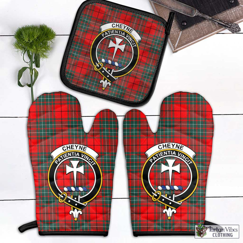 Cheyne Tartan Combo Oven Mitt & Pot-Holder with Family Crest - Tartan Vibes Clothing