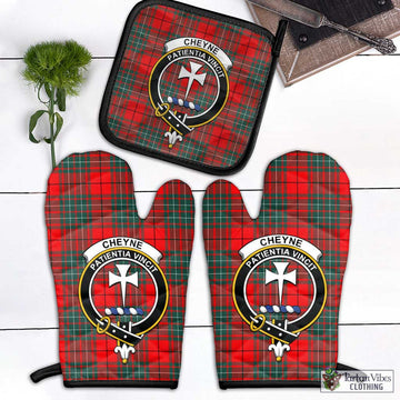 Cheyne Tartan Combo Oven Mitt & Pot-Holder with Family Crest - Tartan Vibes Clothing