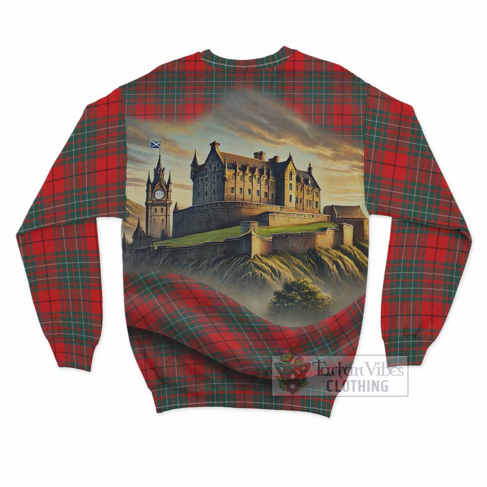 Cheyne Tartan Family Crest Sweatshirt with Scottish Ancient Castle Style - Tartan Vibes Clothing