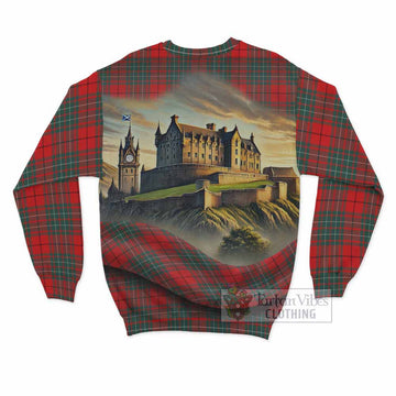 Cheyne Tartan Family Crest Sweatshirt with Scottish Ancient Castle Style - Tartan Vibes Clothing