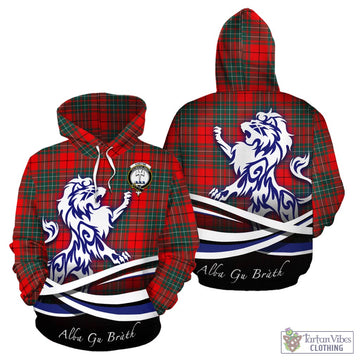 Cheyne Tartan Hoodie with Alba Gu Brath Regal Lion Emblem - Tartan Vibes Clothing