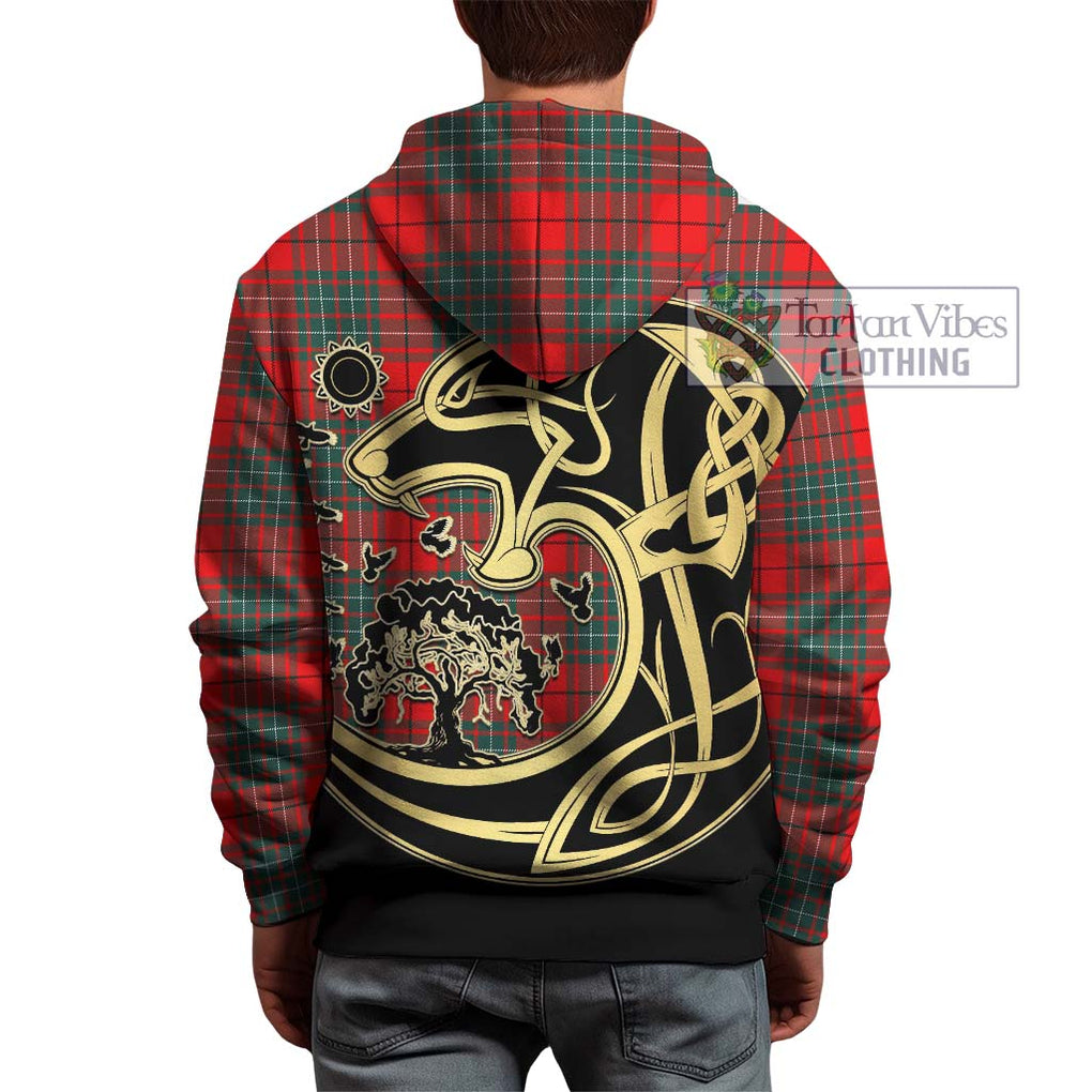 Cheyne Tartan Hoodie with Family Crest Celtic Wolf Style - Tartan Vibes Clothing