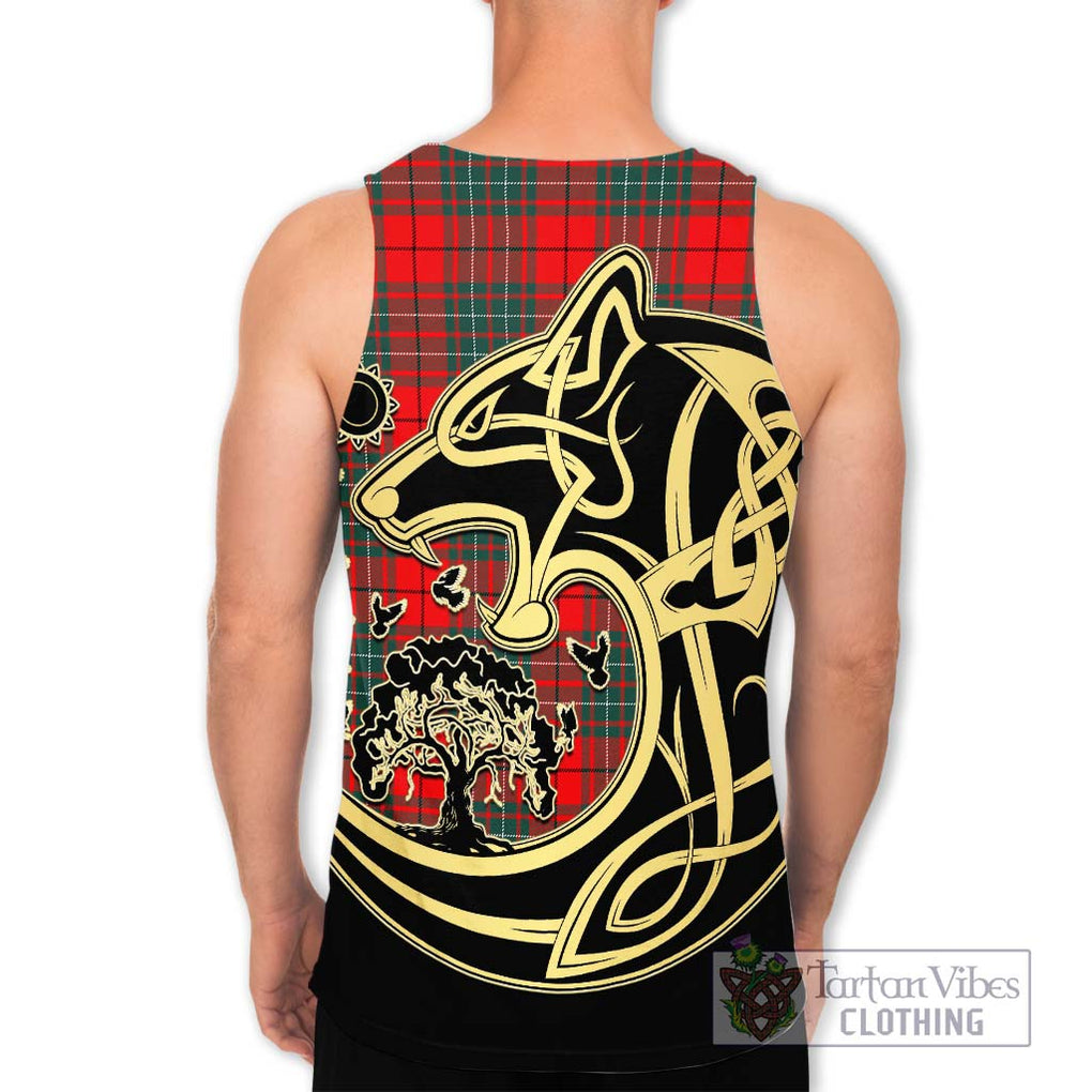 Cheyne Tartan Men's Tank Top with Family Crest Celtic Wolf Style - Tartan Vibes Clothing
