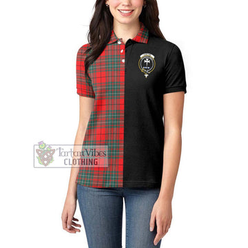 Cheyne Tartan Women's Polo Shirt with Family Crest and Half Of Me Style - Tartan Vibes Clothing