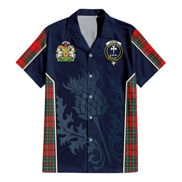 Cheyne Tartan Hawaiian Shirt with Family Crest and Scottish Thistle Vibes Sport Style - Tartan Vibes Clothing