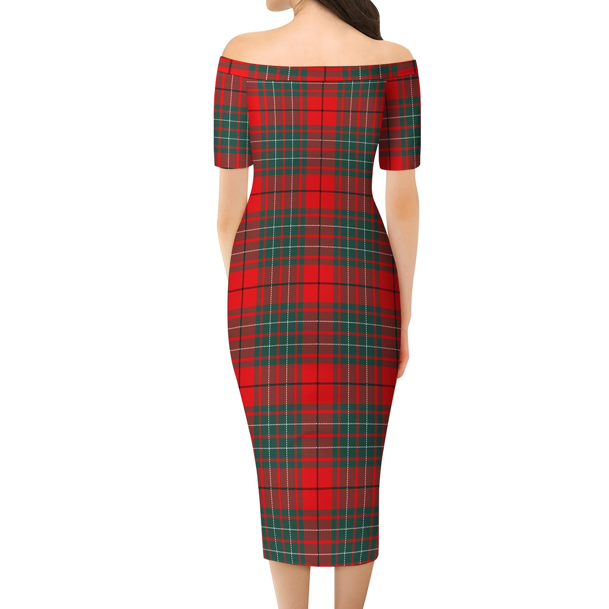 Cheyne Tartan Off Shoulder Lady Dress - Tartan Vibes Clothing