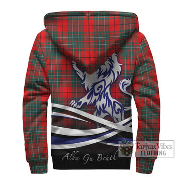 Cheyne Tartan Sherpa Hoodie with Alba Gu Brath Regal Lion Emblem - Tartan Vibes Clothing
