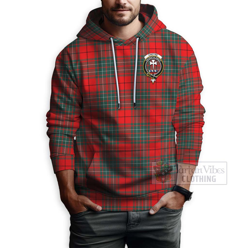 Cheyne Tartan Hoodie with Family Crest Celtic Skull Style - Tartan Vibes Clothing