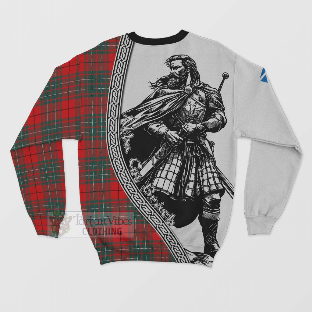 Cheyne Tartan Clan Crest Sweatshirt with Highlander Warrior Celtic Style - Tartan Vibes Clothing