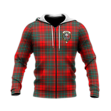 Cheyne Tartan Knitted Hoodie with Family Crest