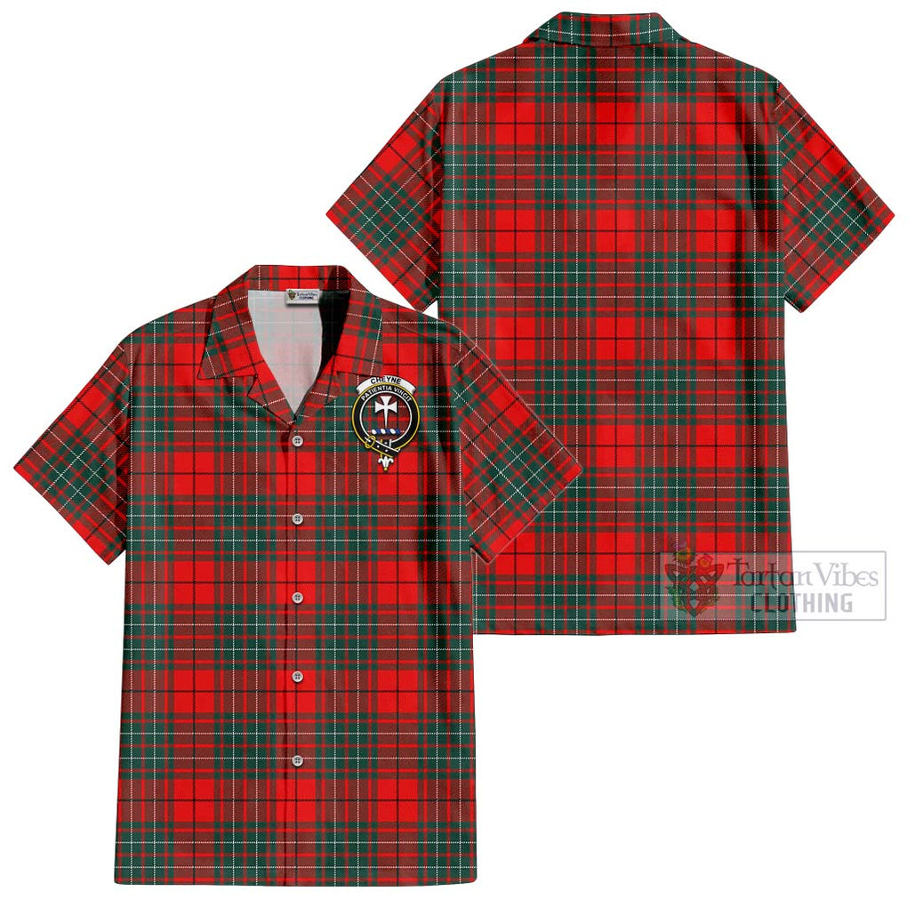Cheyne Tartan Cotton Hawaiian Shirt with Family Crest - Tartan Vibes Clothing