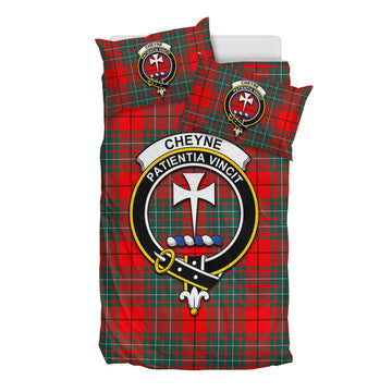 Cheyne Tartan Bedding Set with Family Crest - Tartan Vibes Clothing
