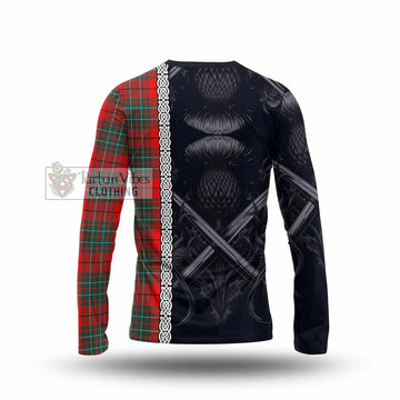 Cheyne Tartan Long Sleeve T-Shirt with Family Crest Cross Sword Thistle Celtic Vibes - Tartan Vibes Clothing