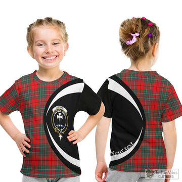 Cheyne Tartan Kid T-Shirt with Family Crest Circle Style - Tartan Vibes Clothing