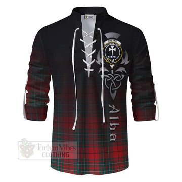 Cheyne Tartan Ghillie Kilt Shirt Featuring Alba Gu Brath Family Crest Celtic Inspired - Tartan Vibes Clothing