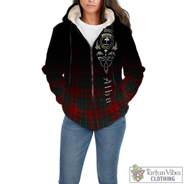 Cheyne Tartan Sherpa Hoodie Featuring Alba Gu Brath Family Crest Celtic Inspired - Tartan Vibes Clothing