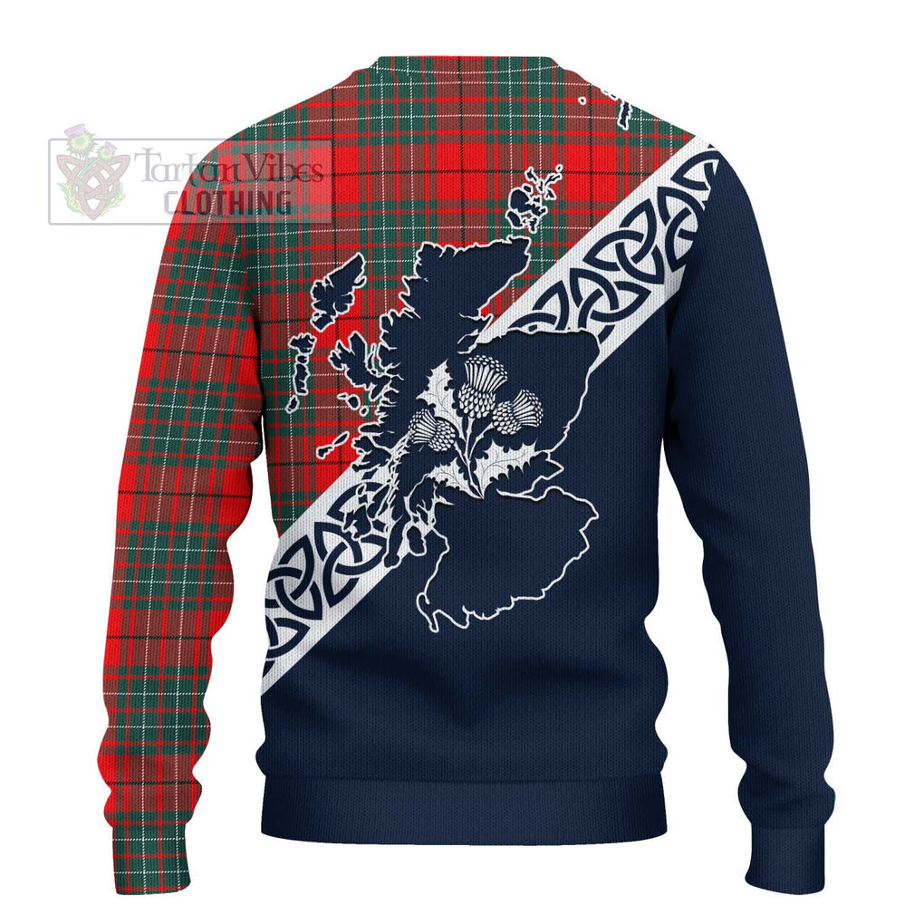 Cheyne Tartan Ugly Sweater Featuring Thistle and Scotland Map - Tartan Vibes Clothing