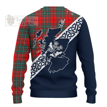 Cheyne Tartan Ugly Sweater Featuring Thistle and Scotland Map - Tartan Vibes Clothing