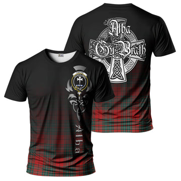 Cheyne Tartan T-Shirt Featuring Alba Gu Brath Family Crest Celtic Inspired - Tartan Vibes Clothing