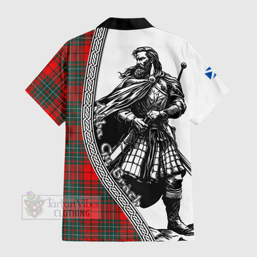 Cheyne Tartan Clan Crest Hawaiian Shirt with Highlander Warrior Celtic Style - Tartan Vibes Clothing