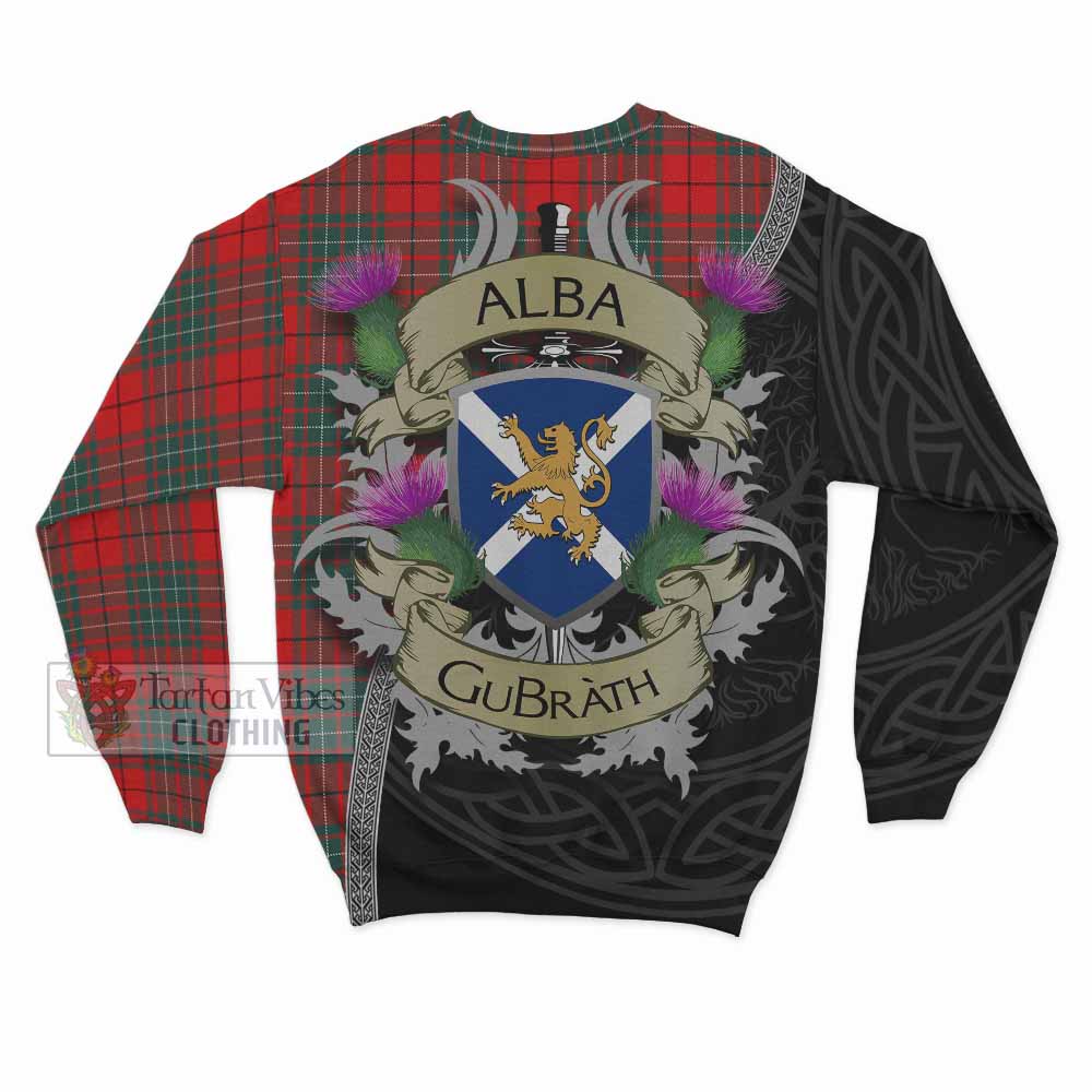 Cheyne Tartan Family Crest Sweatshirt Lion Rampant Royal Thistle Shield Celtic Inspired - Tartan Vibes Clothing