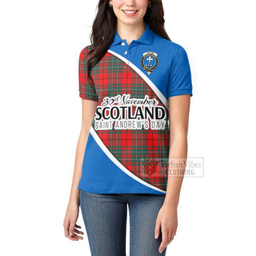 Cheyne Family Crest Tartan Women's Polo Shirt Celebrate Saint Andrew's Day in Style - Tartan Vibes Clothing