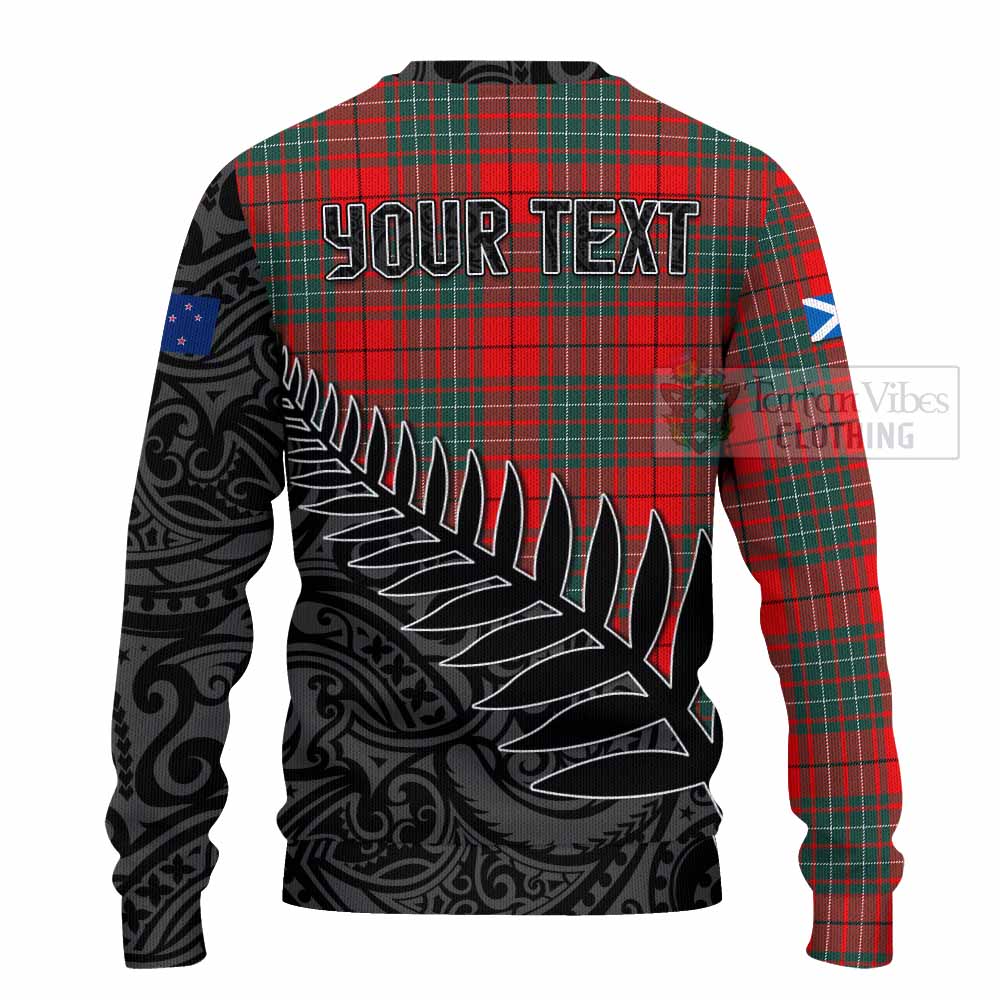 Cheyne Crest Tartan Knitted Sweater with New Zealand Silver Fern Half Style - Tartan Vibes Clothing