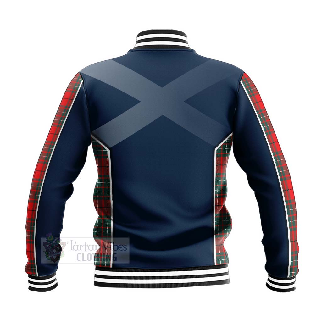 Cheyne Tartan Baseball Jacket with Family Crest and Scottish Thistle Vibes Sport Style - Tartan Vibes Clothing