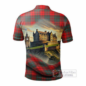 Tartan Vibes Clothing Cheyne Tartan Family Crest Polo Shirt with Scottish Ancient Castle Stype