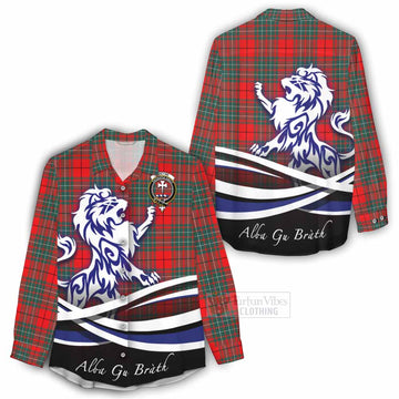 Cheyne Tartan Women's Casual Shirt with Alba Gu Brath Regal Lion Emblem - Tartan Vibes Clothing