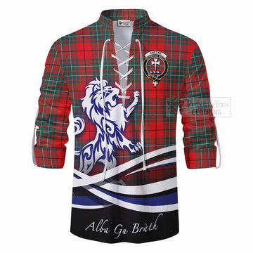 Cheyne Tartan Ghillie Kilt Shirt with Alba Gu Brath Regal Lion Emblem - Tartan Vibes Clothing