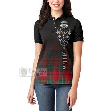 Cheyne Tartan Women's Polo Shirt Featuring Alba Gu Brath Family Crest Celtic Inspired - Tartan Vibes Clothing
