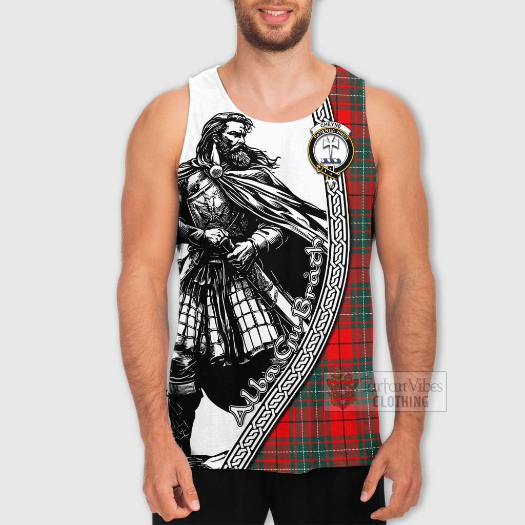 Cheyne Tartan Clan Crest Men's Tank Top with Highlander Warrior Celtic Style - Tartan Vibes Clothing