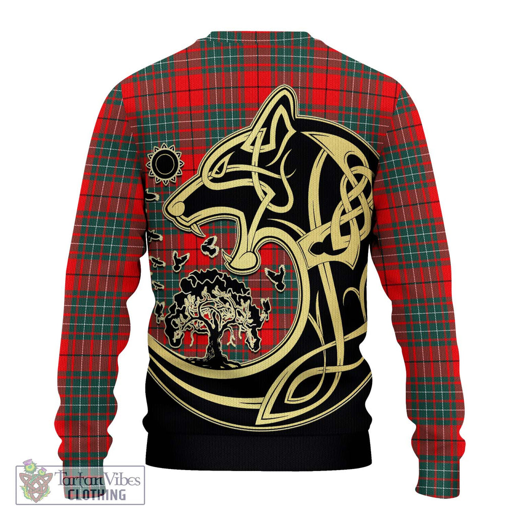 Cheyne Tartan Ugly Sweater with Family Crest Celtic Wolf Style - Tartan Vibes Clothing