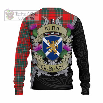 Cheyne Tartan Family Crest Knitted Sweater Lion Rampant Royal Thistle Shield Celtic Inspired - Tartan Vibes Clothing