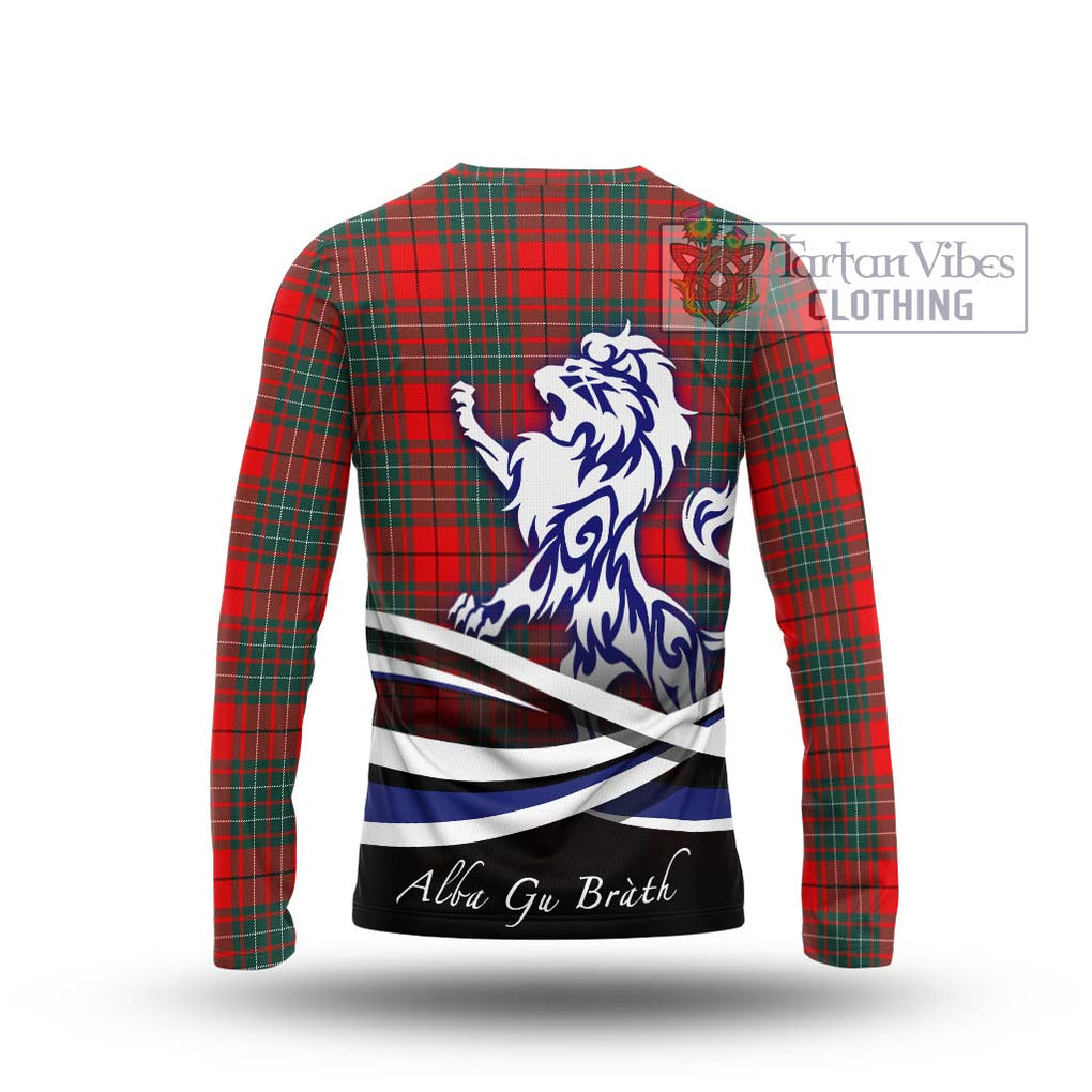 Cheyne Tartan Long Sleeve T-Shirt with Alba Gu Brath Regal Lion Emblem - Tartan Vibes Clothing