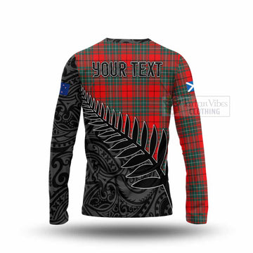 Cheyne Crest Tartan Long Sleeve T-Shirt with New Zealand Silver Fern Half Style - Tartan Vibes Clothing