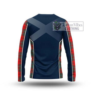 Cheyne Tartan Long Sleeve T-Shirt with Family Crest and Lion Rampant Vibes Sport Style - Tartan Vibes Clothing