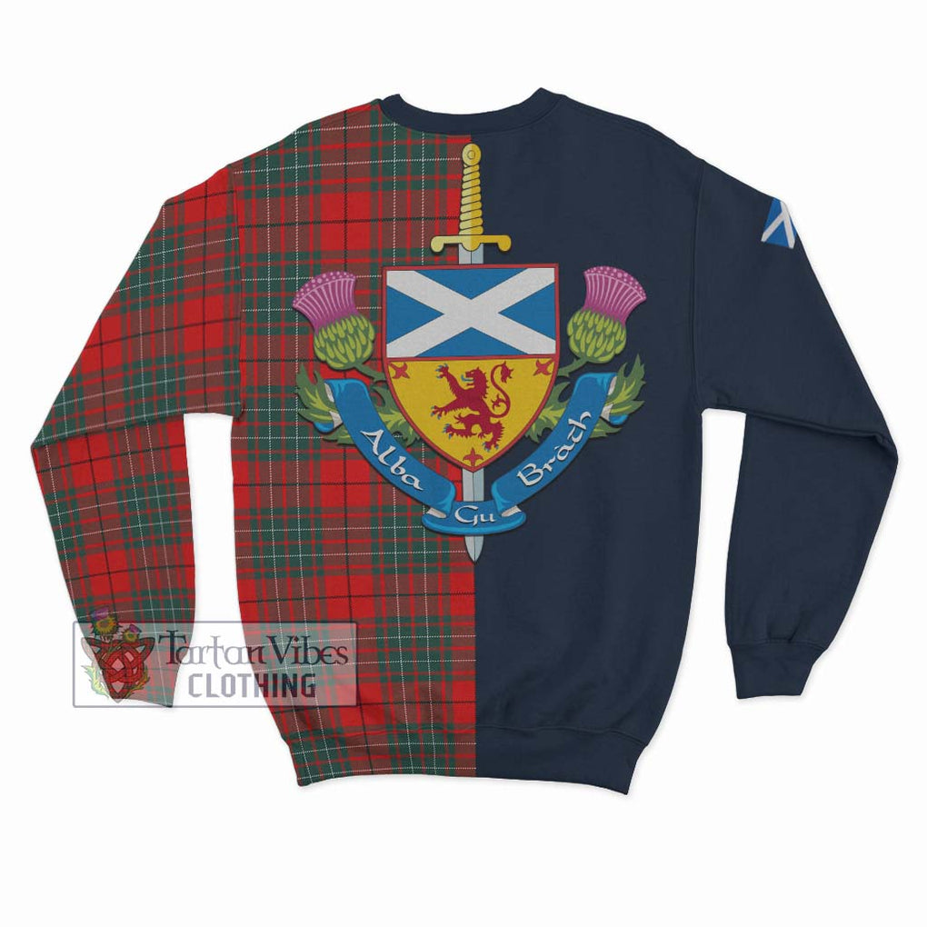 Cheyne Tartan Sweatshirt Alba with Scottish Lion Royal Arm Half Style - Tartan Vibes Clothing