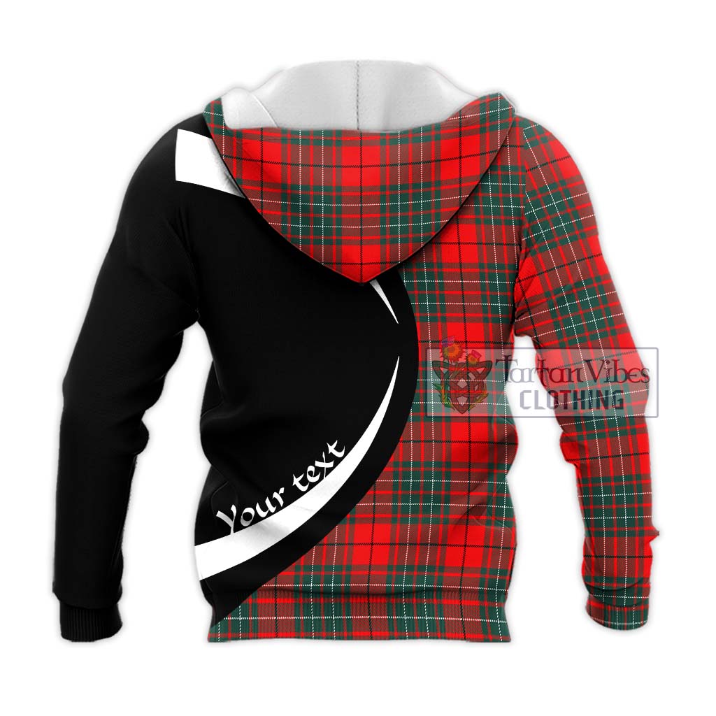 Cheyne Tartan Knitted Hoodie with Family Crest Circle Style - Tartan Vibes Clothing