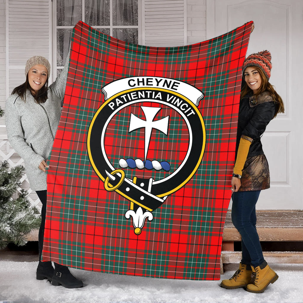 Cheyne Tartan Blanket with Family Crest - Tartan Vibes Clothing