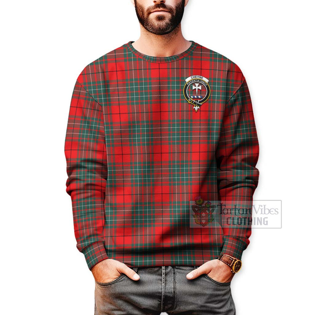 Cheyne Tartan Sweatshirt with Family Crest Celtic Skull Style - Tartan Vibes Clothing