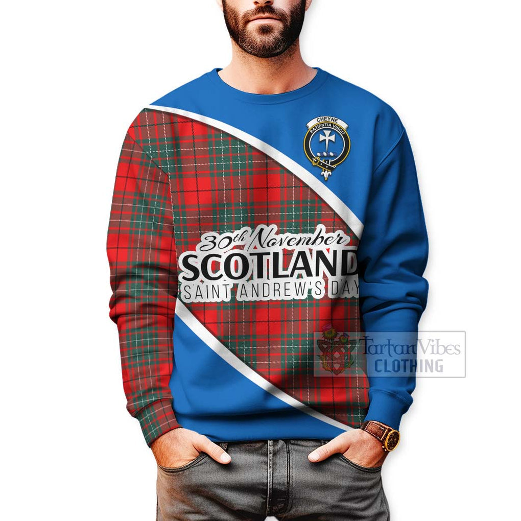 Cheyne Family Crest Tartan Sweatshirt Celebrate Saint Andrew's Day in Style - Tartan Vibes Clothing