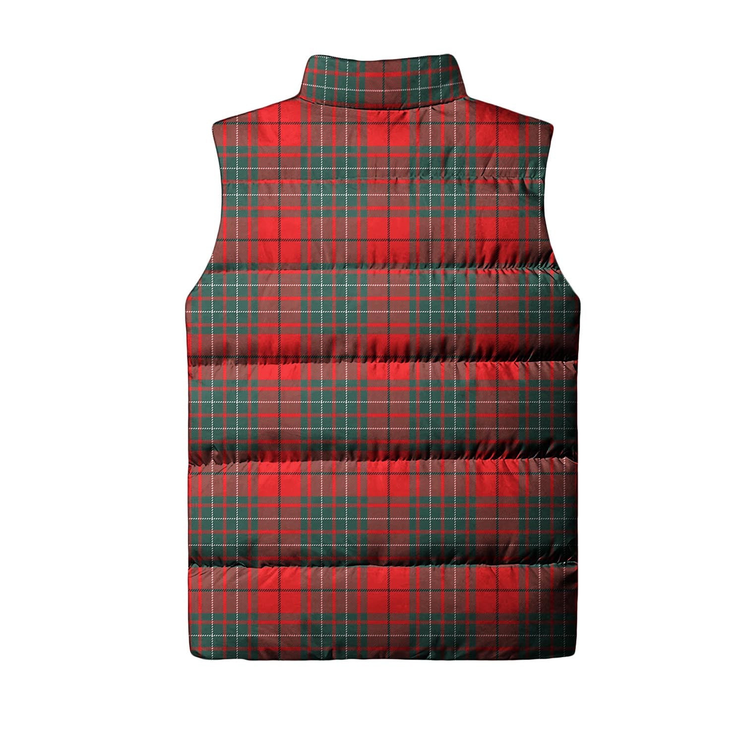 Cheyne Tartan Sleeveless Puffer Jacket with Family Crest - Tartanvibesclothing
