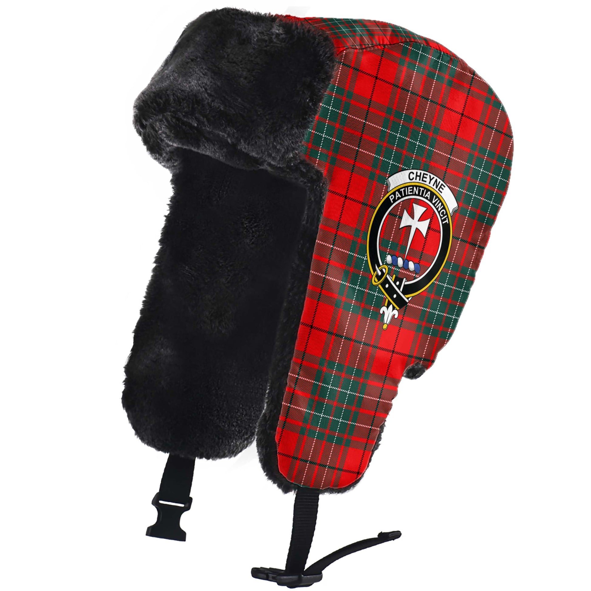 Cheyne Tartan Winter Trapper Hat with Family Crest - Tartan Vibes Clothing